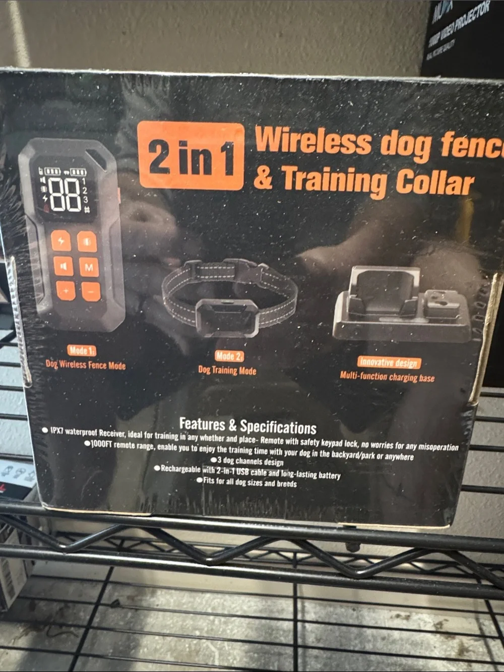2-in-1 Wireless Dog Fence & Training Collar - Orange